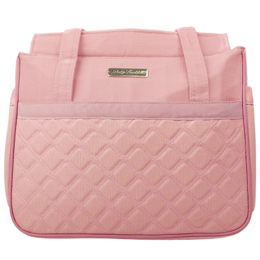Bolso Pañalera Tela Coco - Palo Rosa