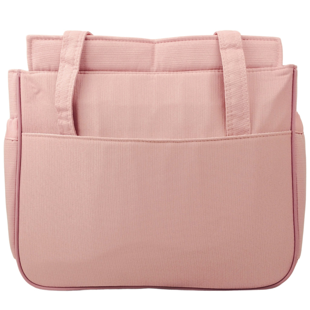 Bolso Pañalera Tela Coco - Palo Rosa