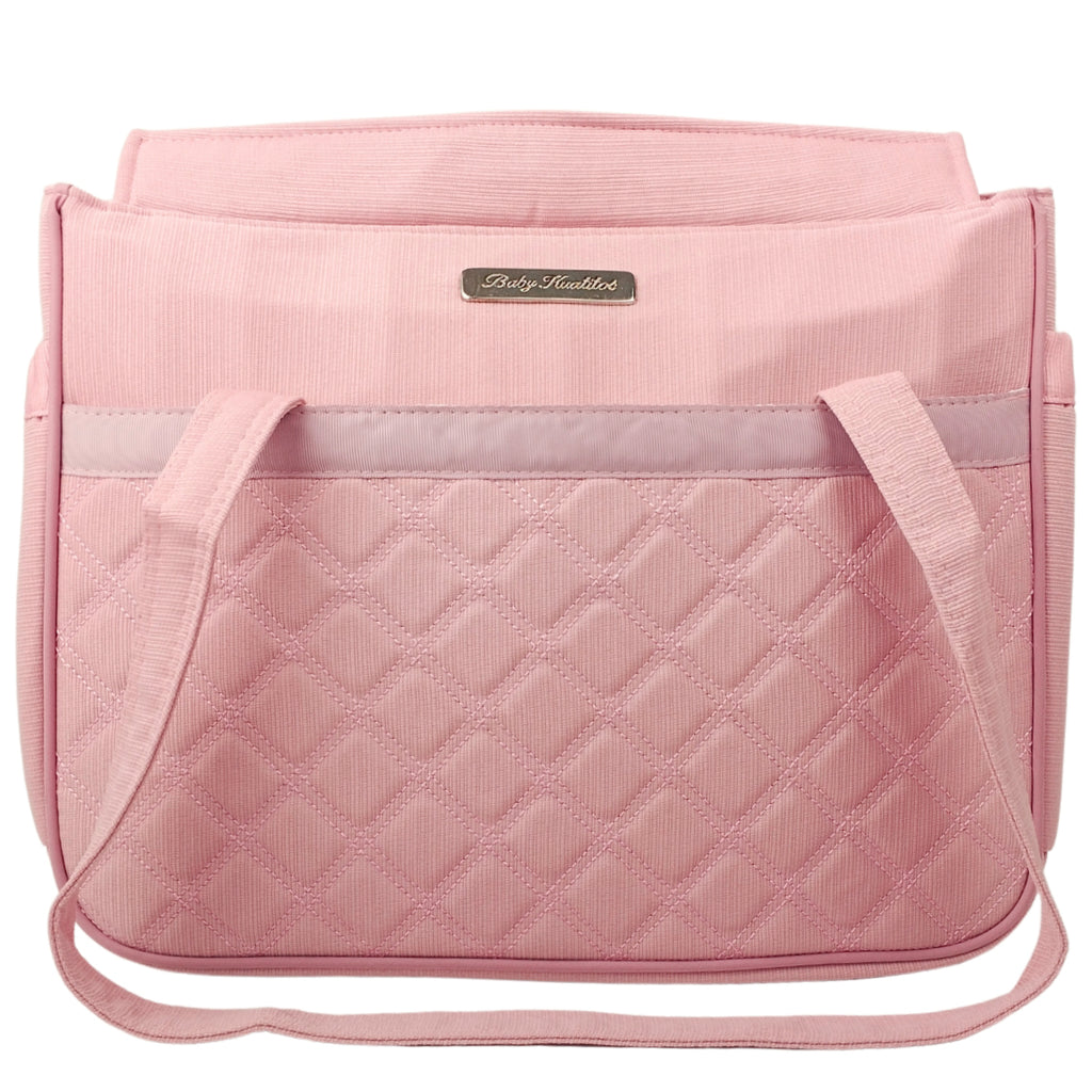 Bolso Pañalera Tela Coco - Palo Rosa