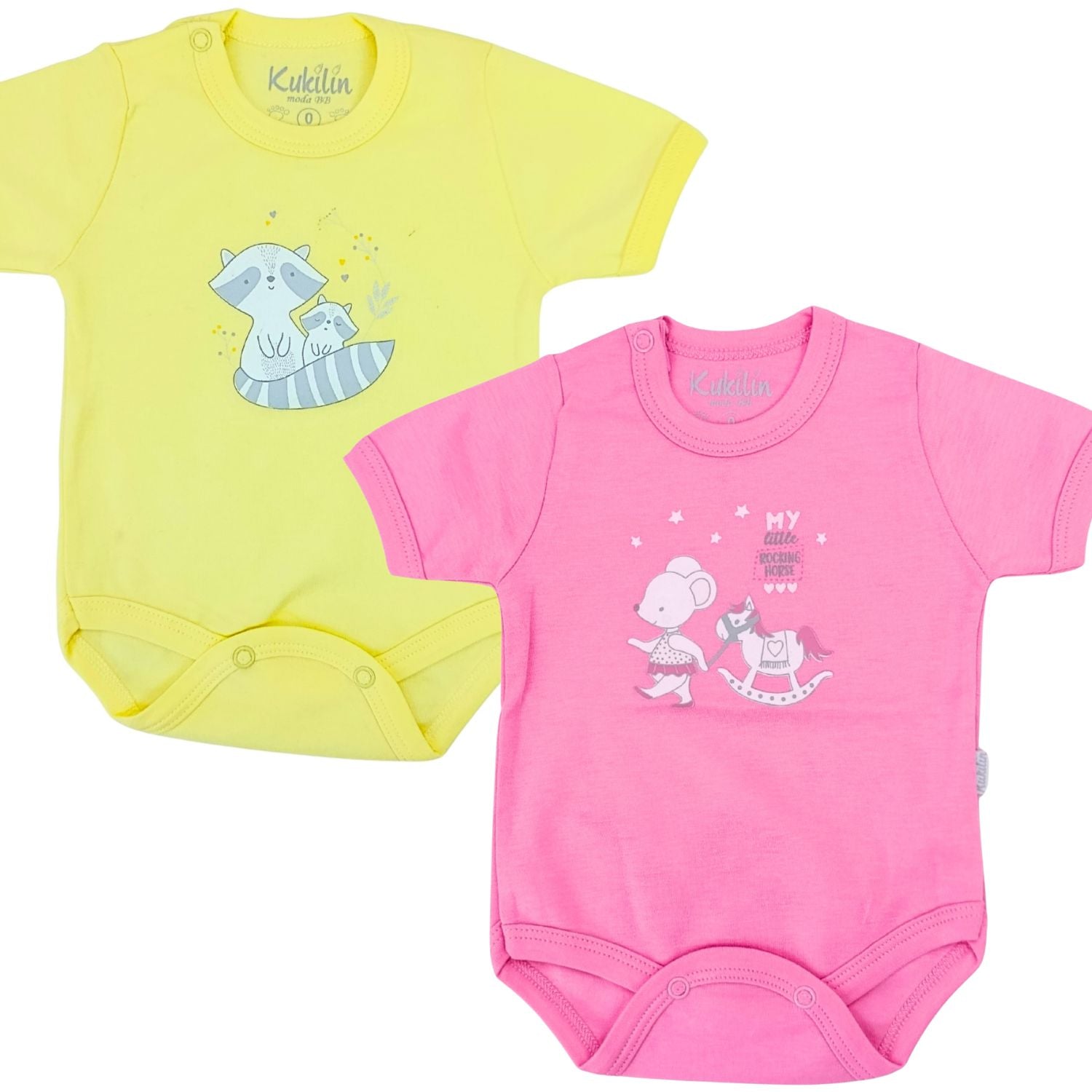 Pack de 2 Bodys de Bebé Manga Corta - N5