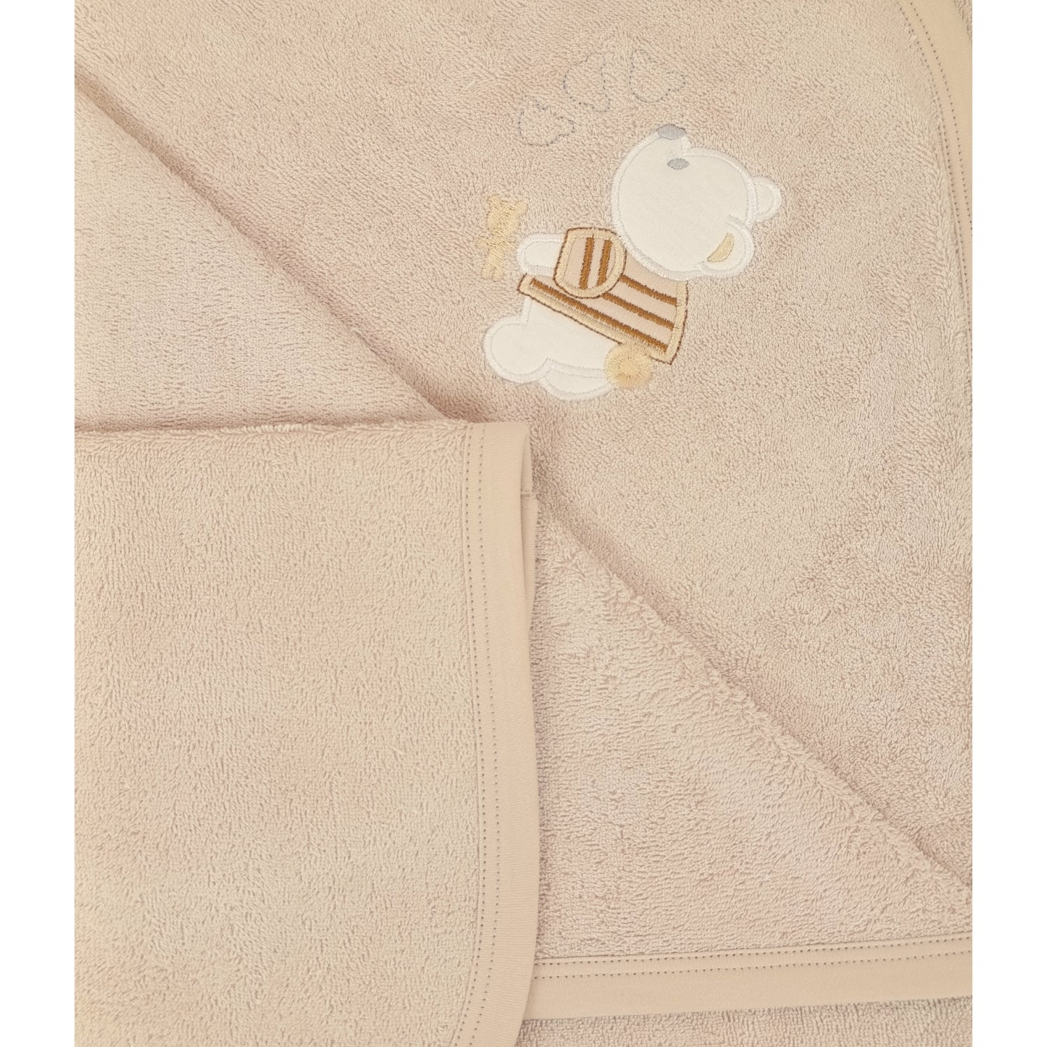 Toalla de Ducha con Capucha Beige para Bebé