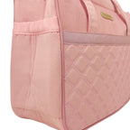 Bolso Pañalera Tela Coco - Palo Rosa