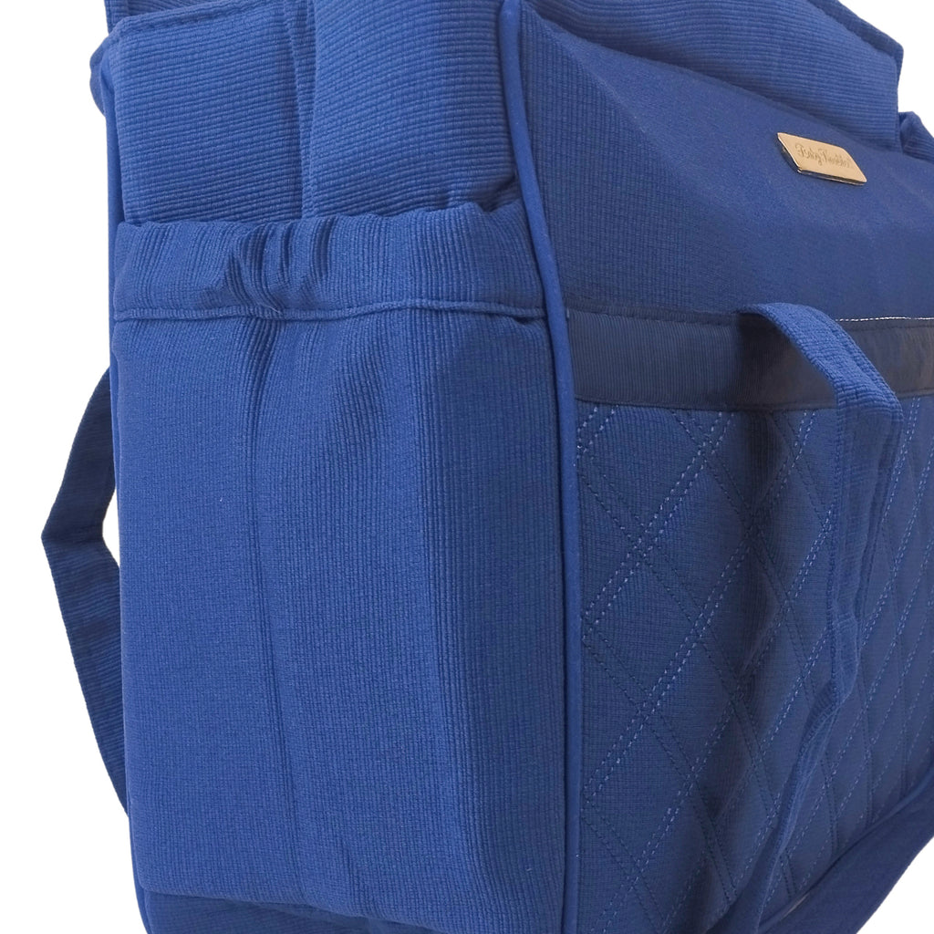 Bolso Pañalera Tela Coco - Azul