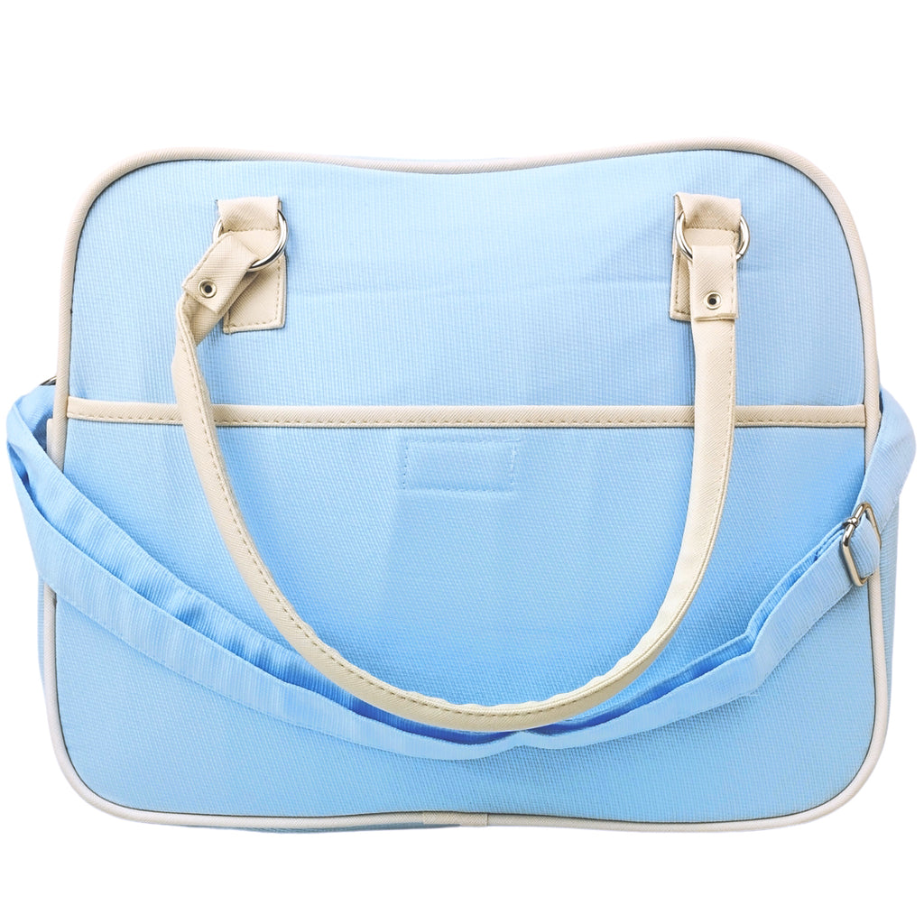 Bolso Pañalera Tela Filo - Celeste