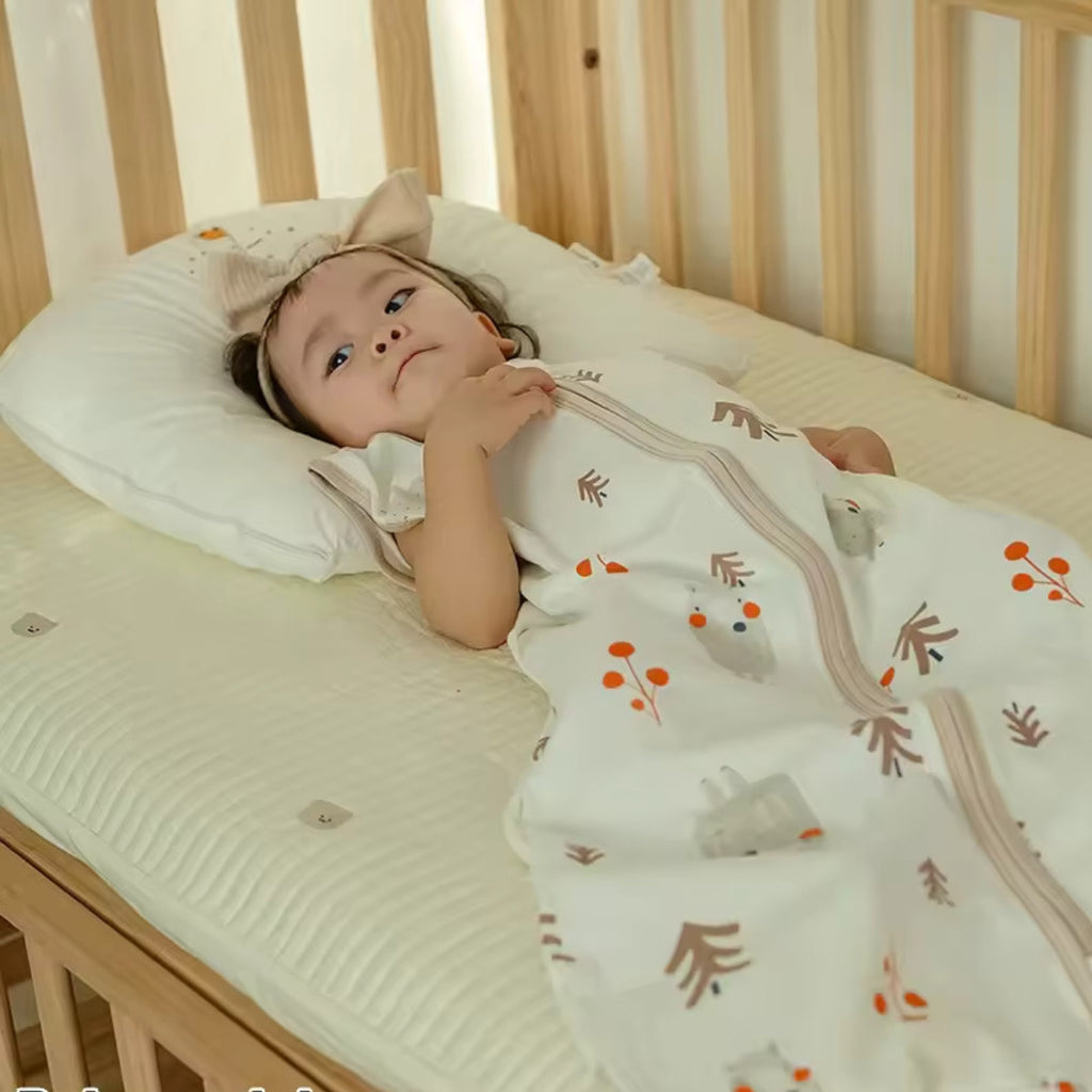 Saco de dormir fino - 100% algodón - Oso Plomo