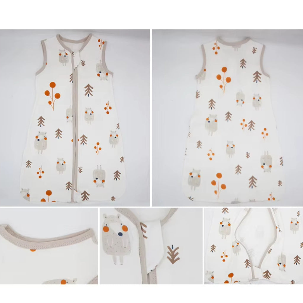 Saco de dormir fino - 100% algodón - Oso Plomo