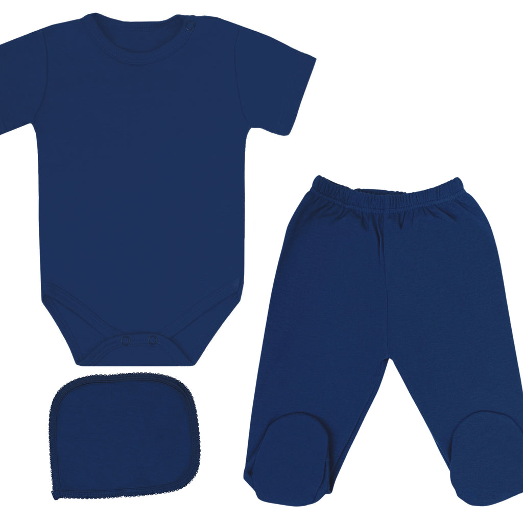 Ajuar Bebé Niño Azul 3 Piezas