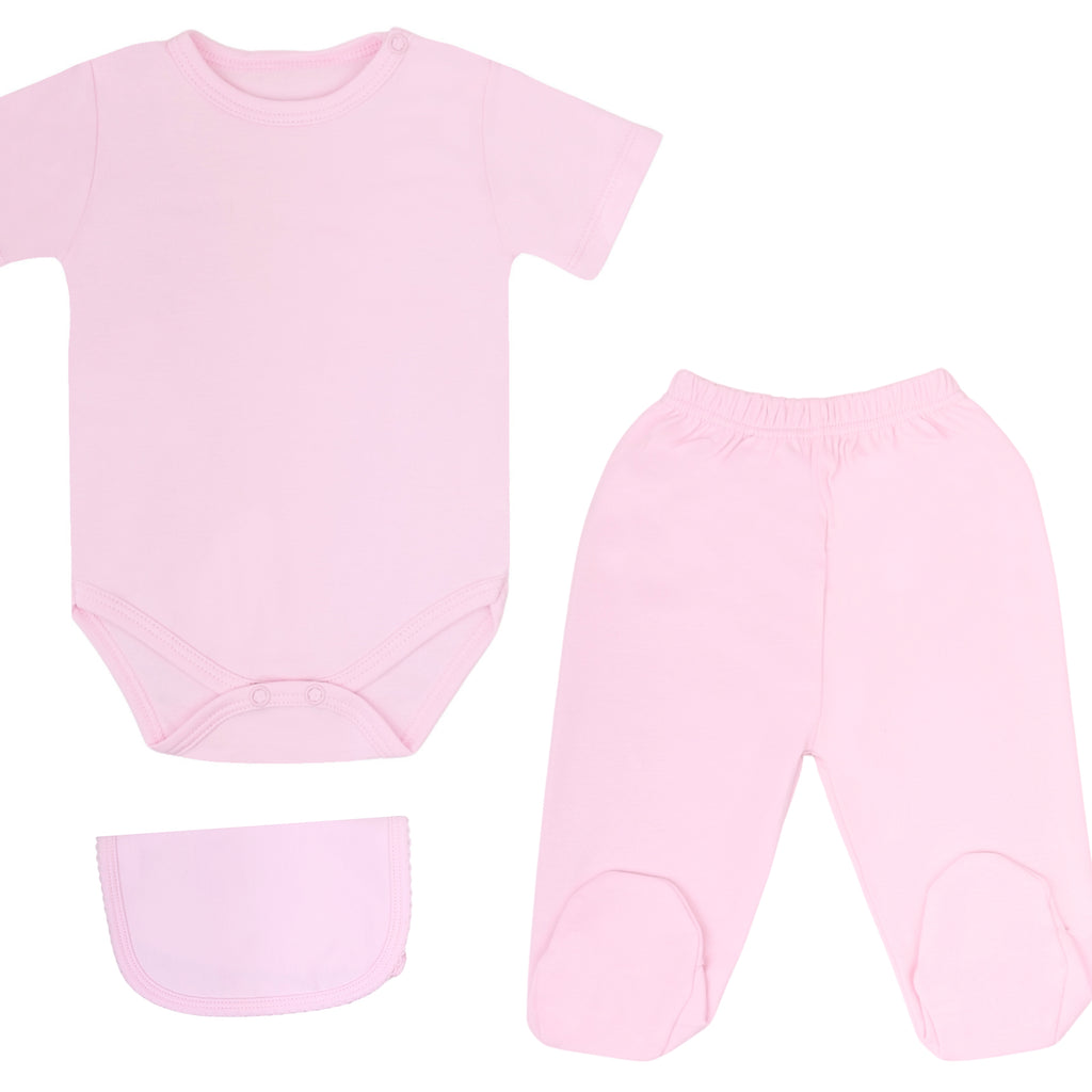 Ajuar Bebé Niña Rosado 3 Piezas