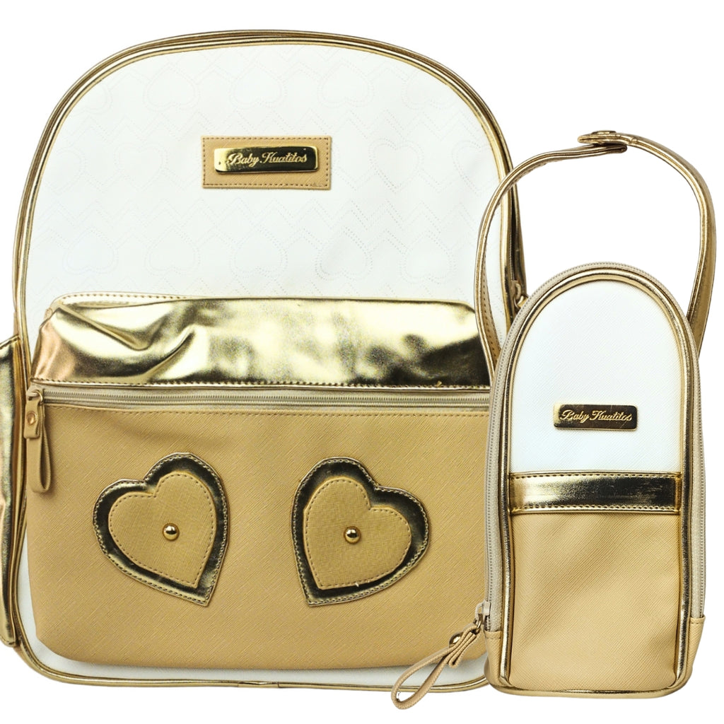 Mochila Pañalera Brillo - Beige