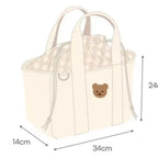 Bolso Pañalera Osito - Crema
