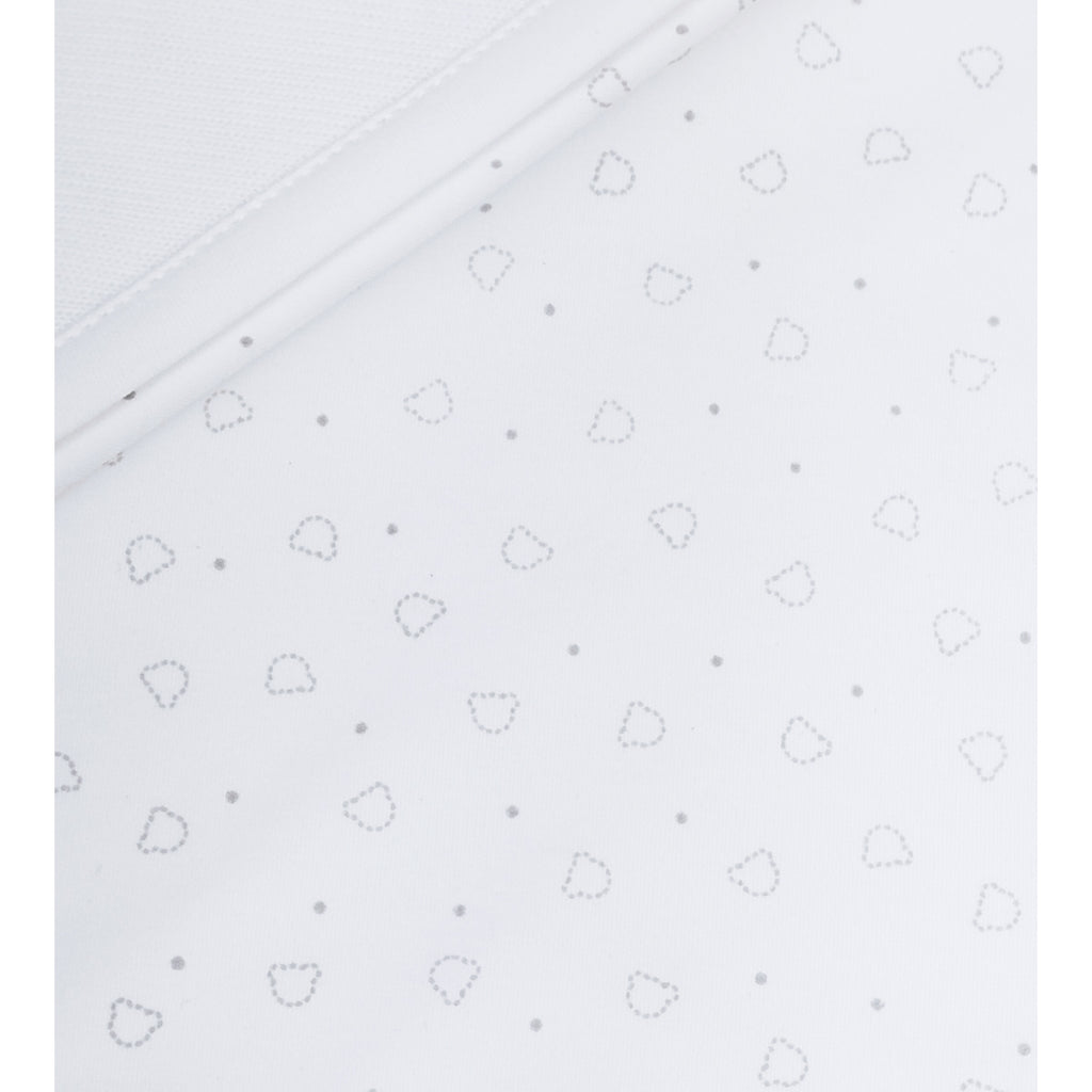 Manta bebé punto ingles - Oso - Blanco S2262