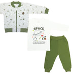Conjunto Franela reactiva - 3 piezas - Space - Verde