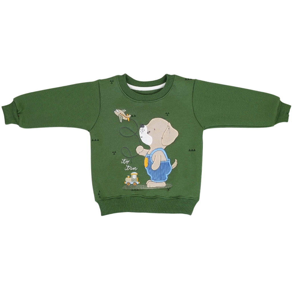 Conjunto Franela reactiva - 2 piezas - Perrito - Verde