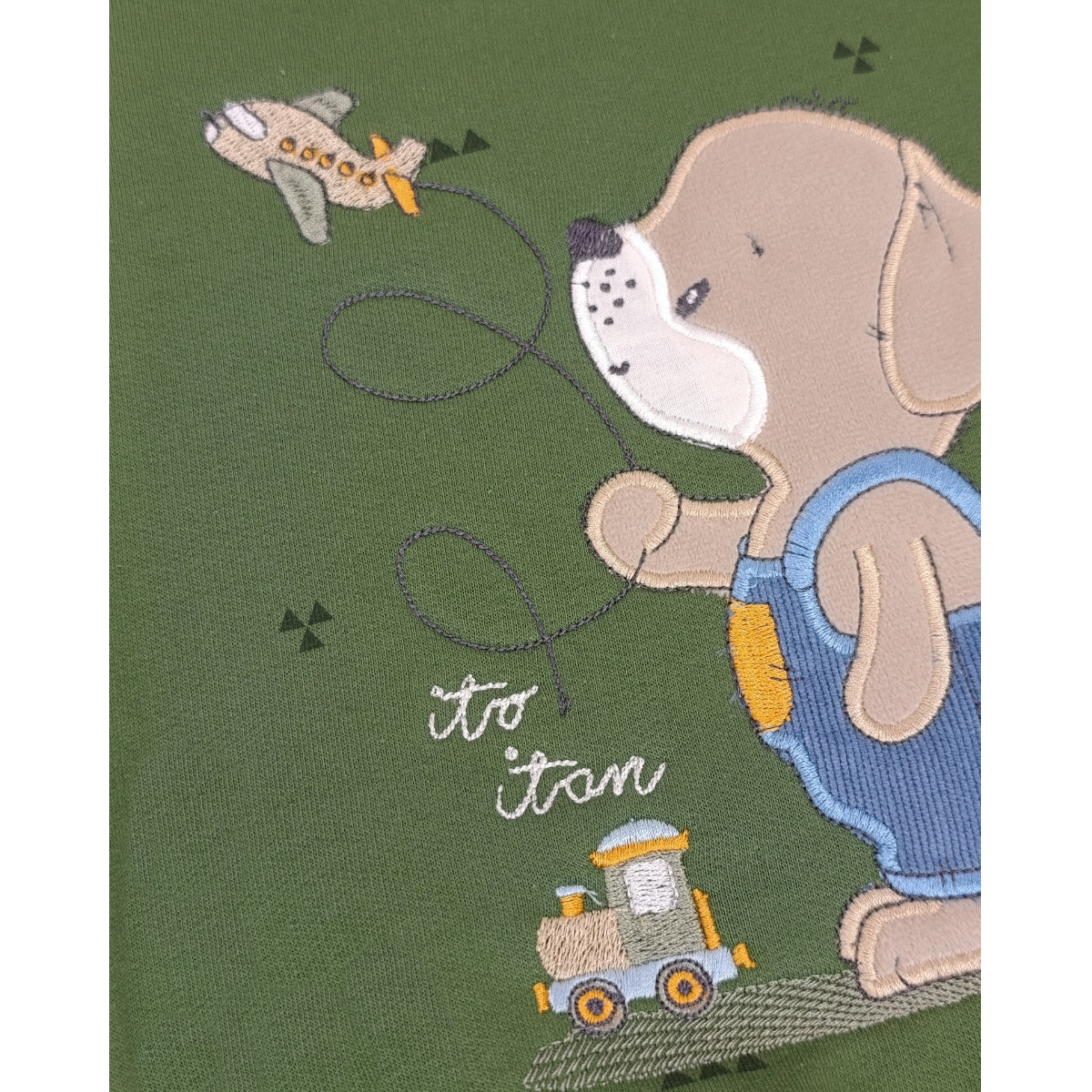 Conjunto Franela reactiva - 2 piezas - Perrito - Verde