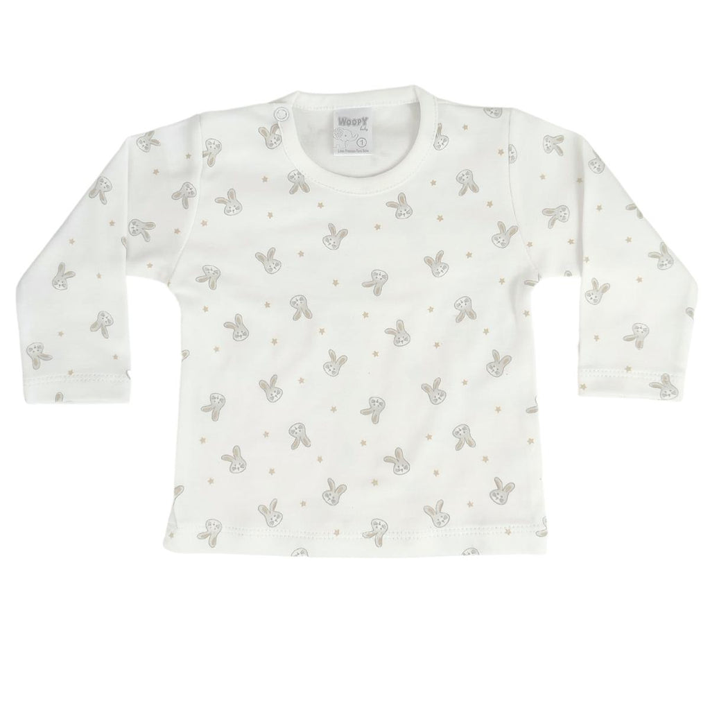 Conjunto bebé Hilo Conejo 4 piezas - Plomo-Blanco - T1