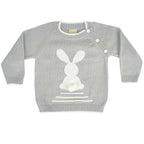 Conjunto bebé Hilo Conejo 4 piezas - Plomo-Blanco - T2