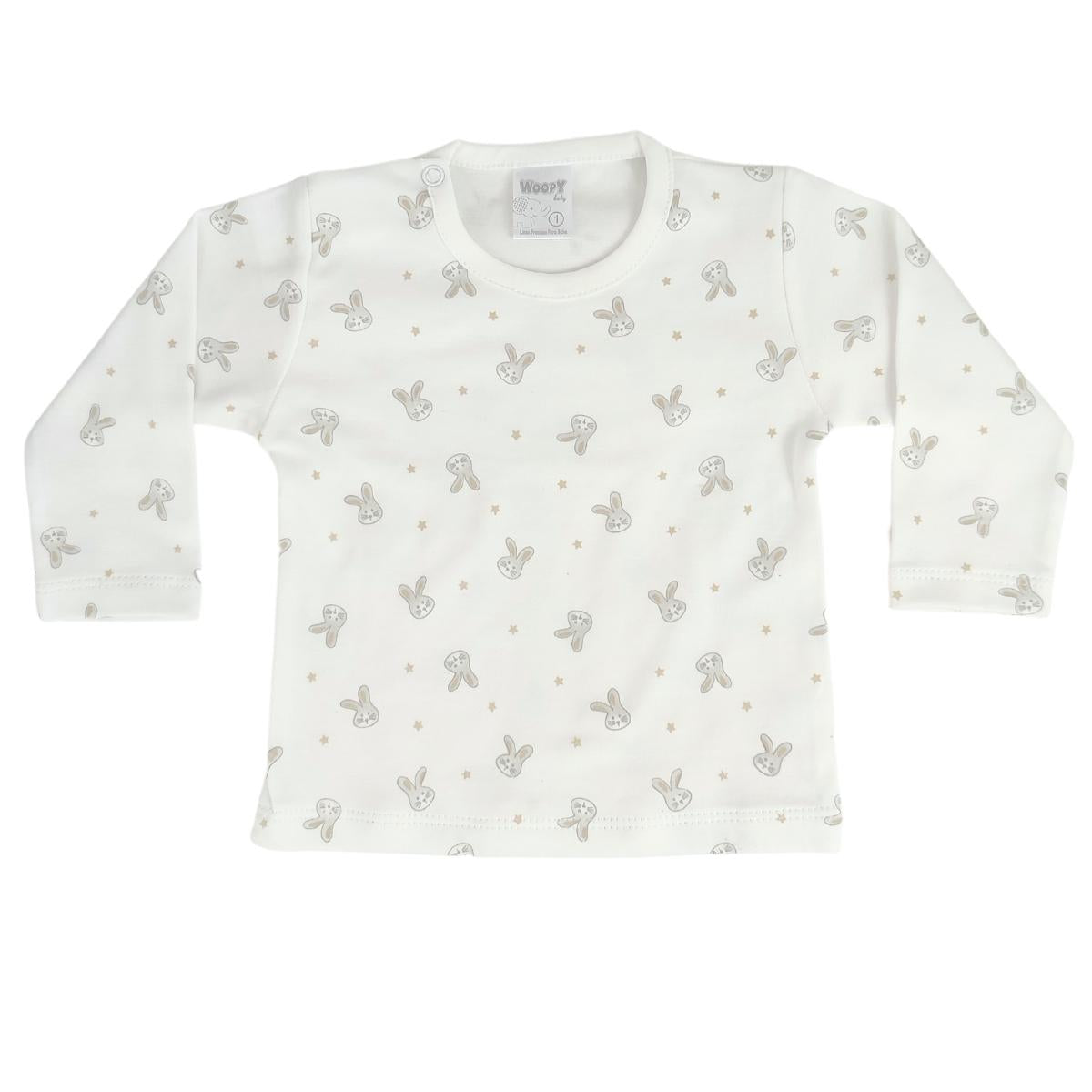 Conjunto bebé Hilo Conejo 4 piezas - Plomo-Blanco - T2