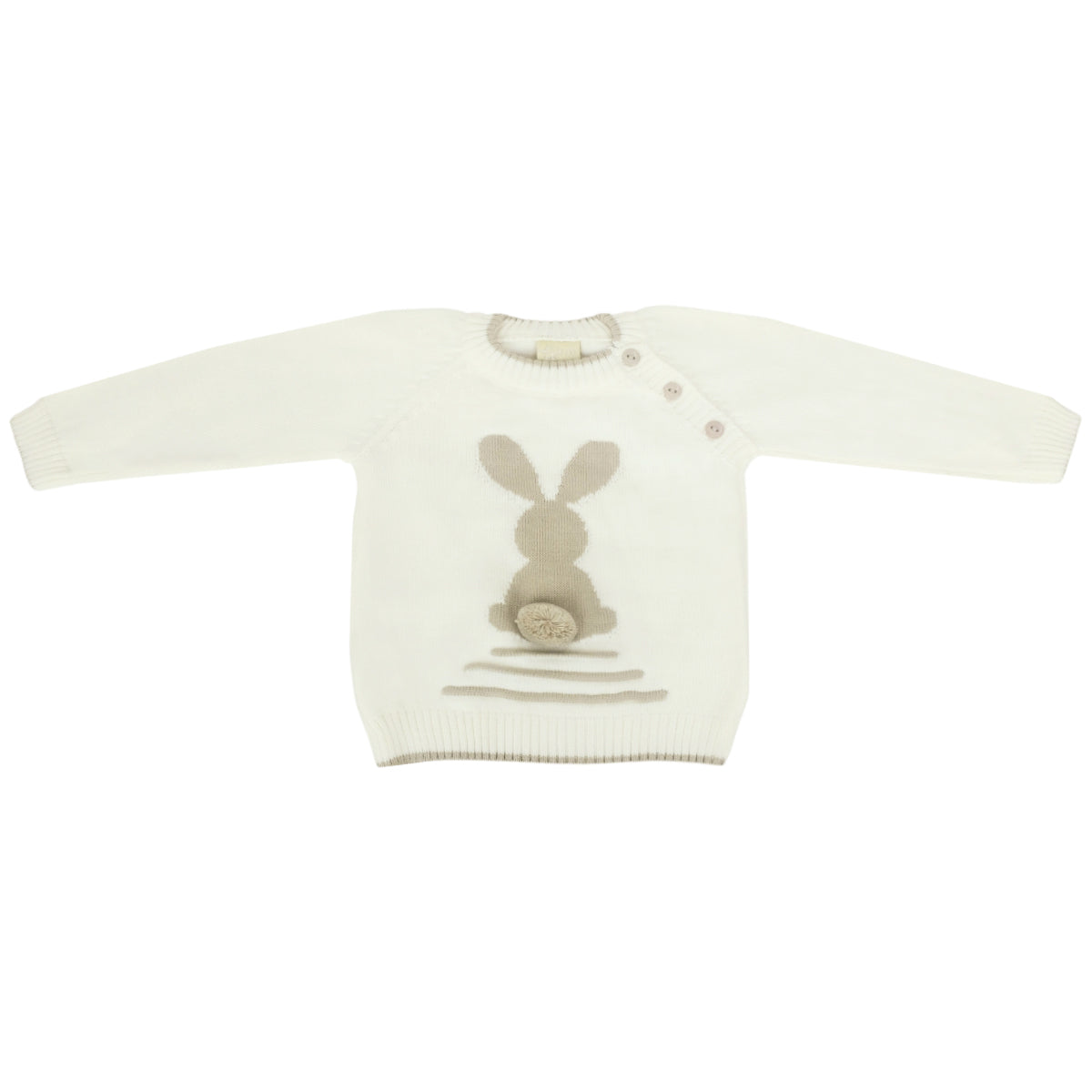 Conjunto bebé Hilo Conejo 4 piezas - Blanco Beige - T1