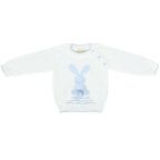 Conjunto bebé Hilo Conejo 4 piezas - Blanco Celeste - T2