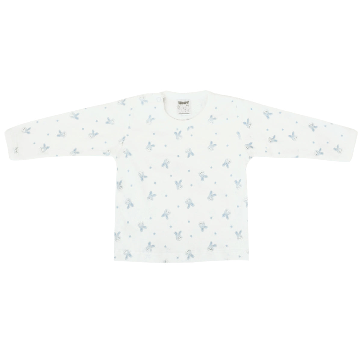 Conjunto bebé Hilo Conejo 4 piezas - Blanco Celeste - T2