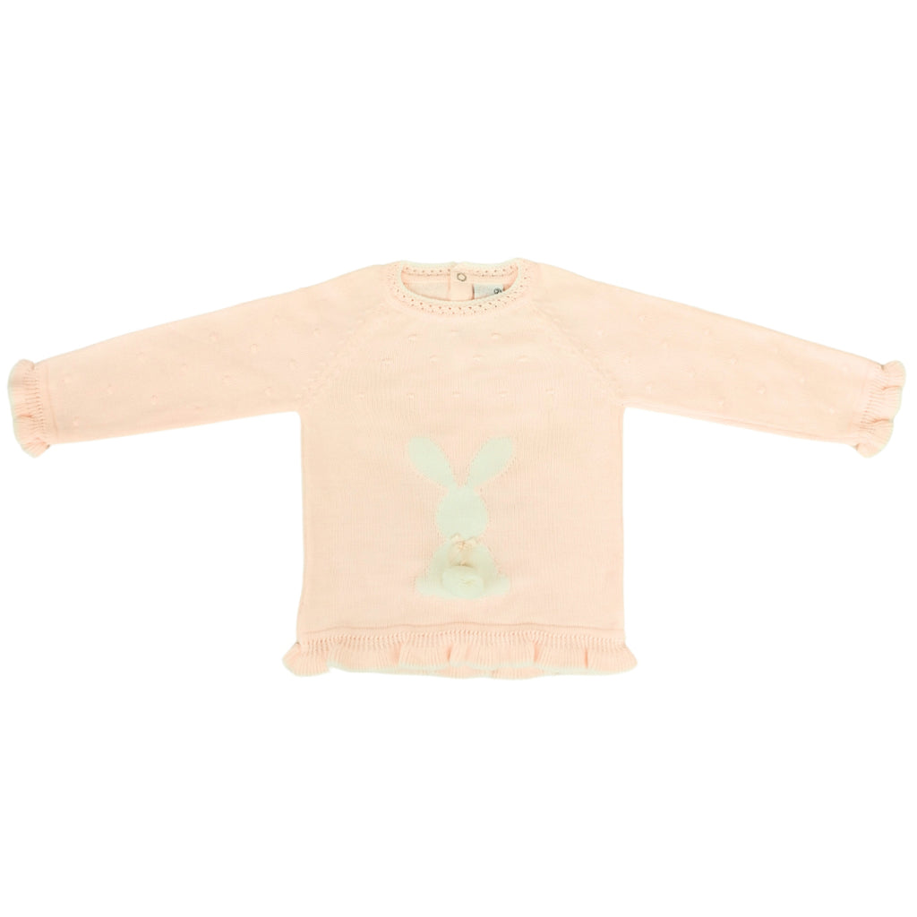 Conjunto bebé Hilo Conejo 4 piezas - Melon - T2