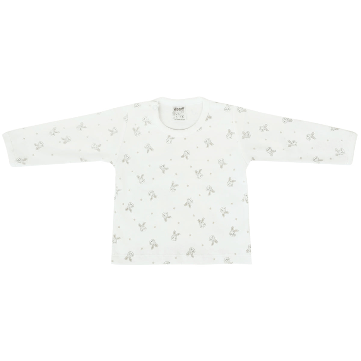 Conjunto bebé Hilo Conejo 4 piezas - Blanco Plomo - T1