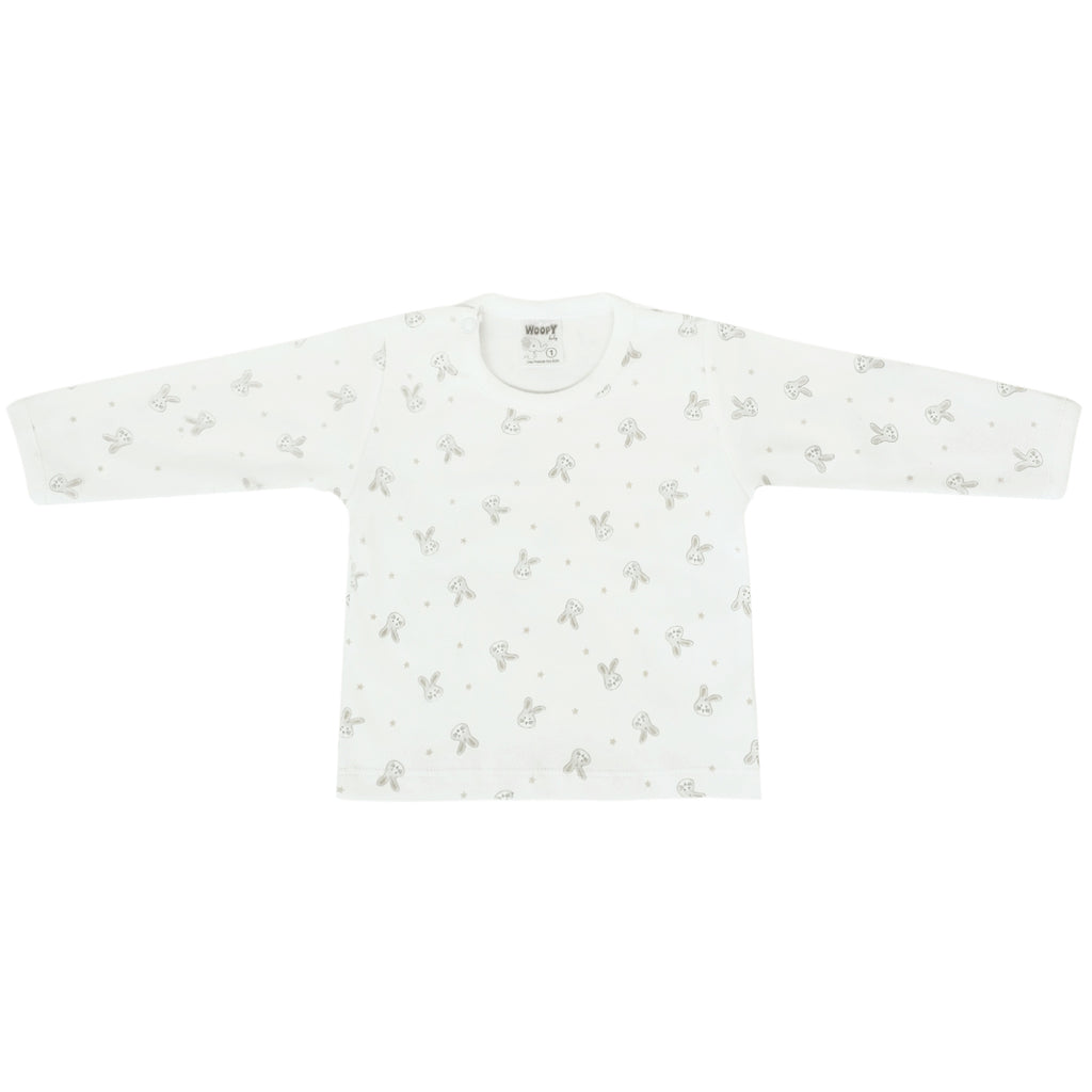 Conjunto bebé Hilo Conejo 4 piezas - Blanco Plomo - T2