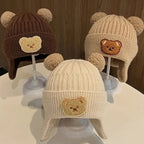 Gorro de Bebé con Orejitas de Oso | 3-36 Meses | Crema