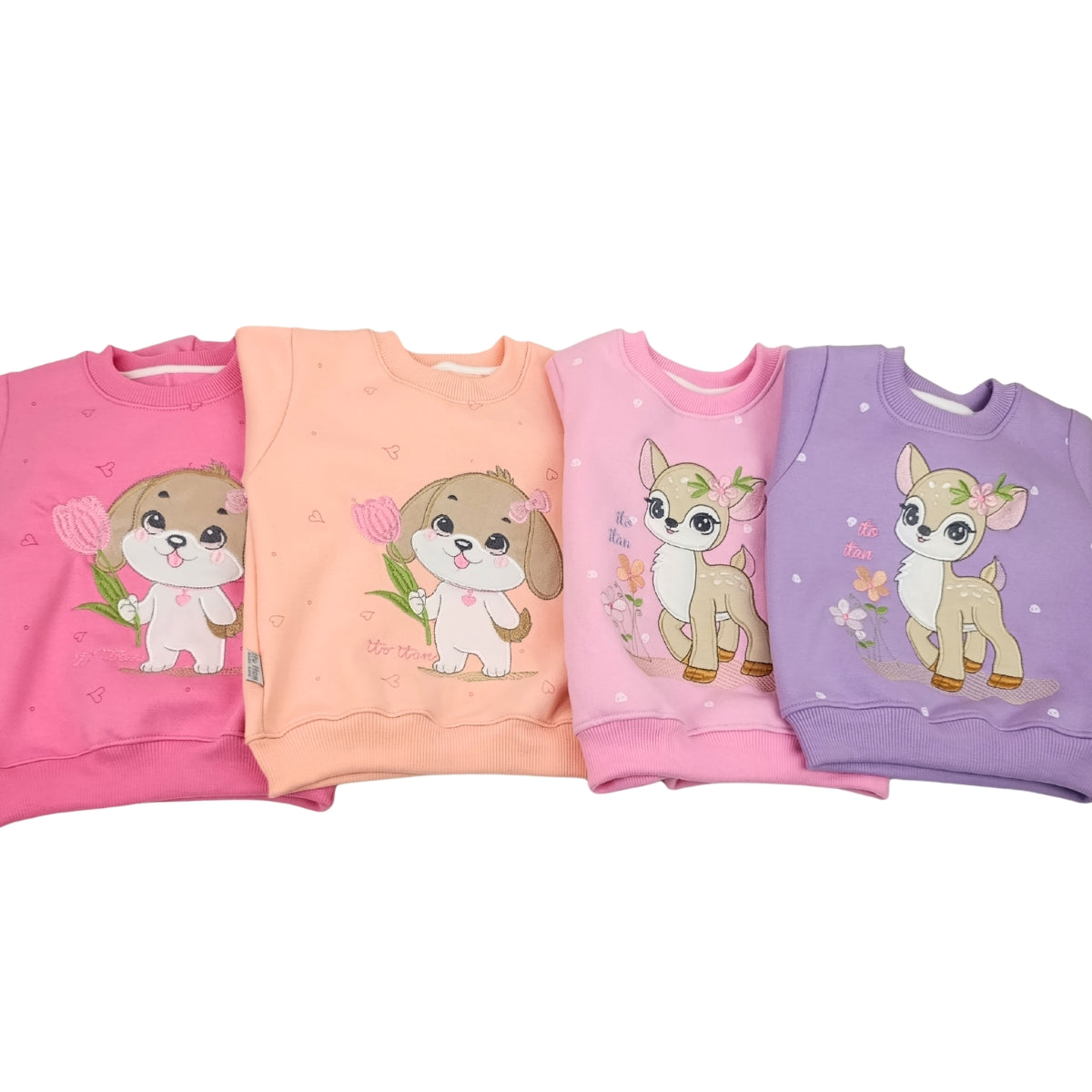 Conjunto Franela reactiva - 2 piezas - Bambi - Rosado