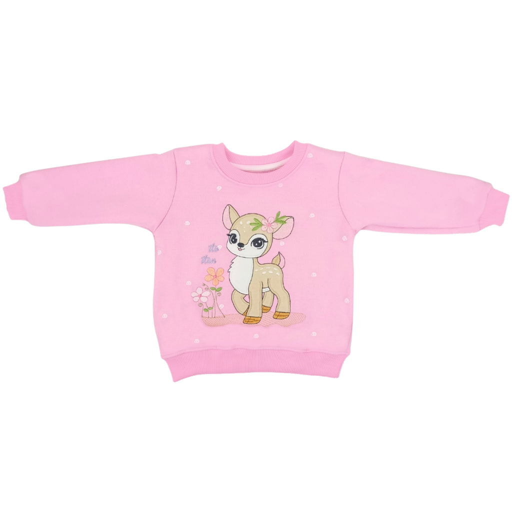 Conjunto Franela reactiva - 2 piezas - Bambi - Rosado