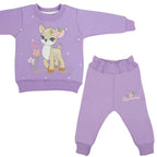 Conjunto Franela reactiva - 2 piezas - Bambi - Morado