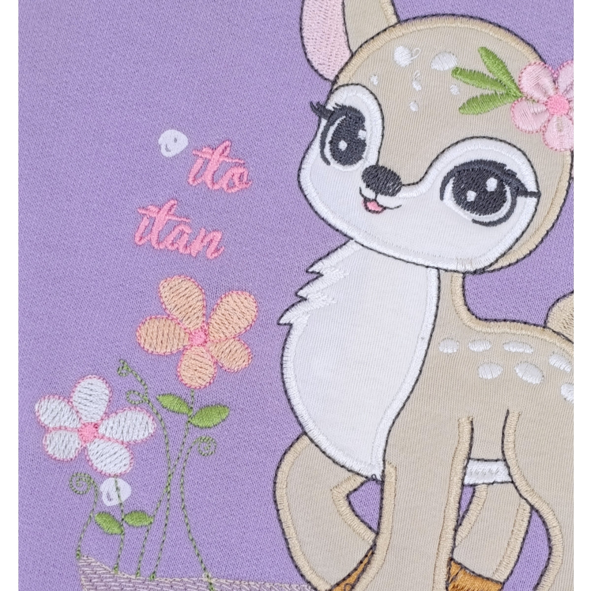 Conjunto Franela reactiva - 2 piezas - Bambi - Morado