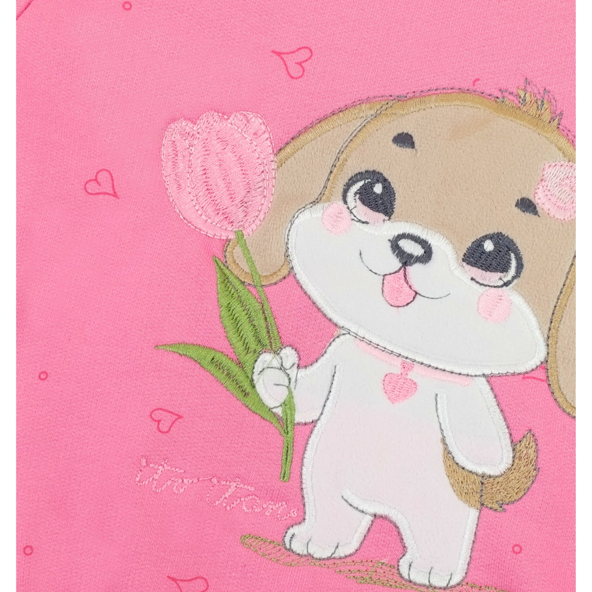 Conjunto Franela reactiva - 2 piezas - Perrita - Chicle