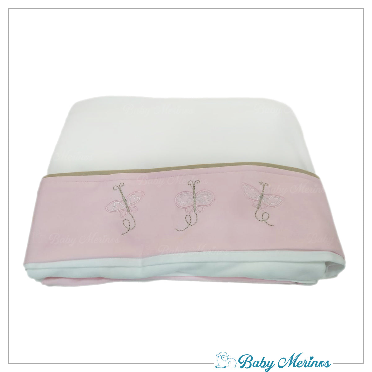 Juego de Sabanas 130 x 70 cm Niña Mariposas - BDR