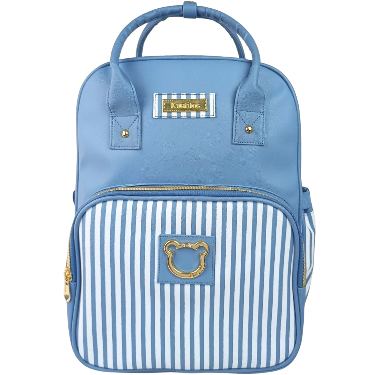 Mochila Pañalera - Rayas - Azul