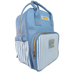 Mochila Pañalera - Rayas - Azul