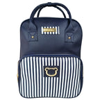 Mochila Pañalera - Rayas - Marino