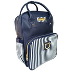 Mochila Pañalera - Rayas - Marino