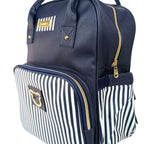 Mochila Pañalera - Rayas - Marino