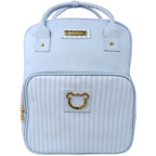 Mochila Pañalera - Rayas - Celeste