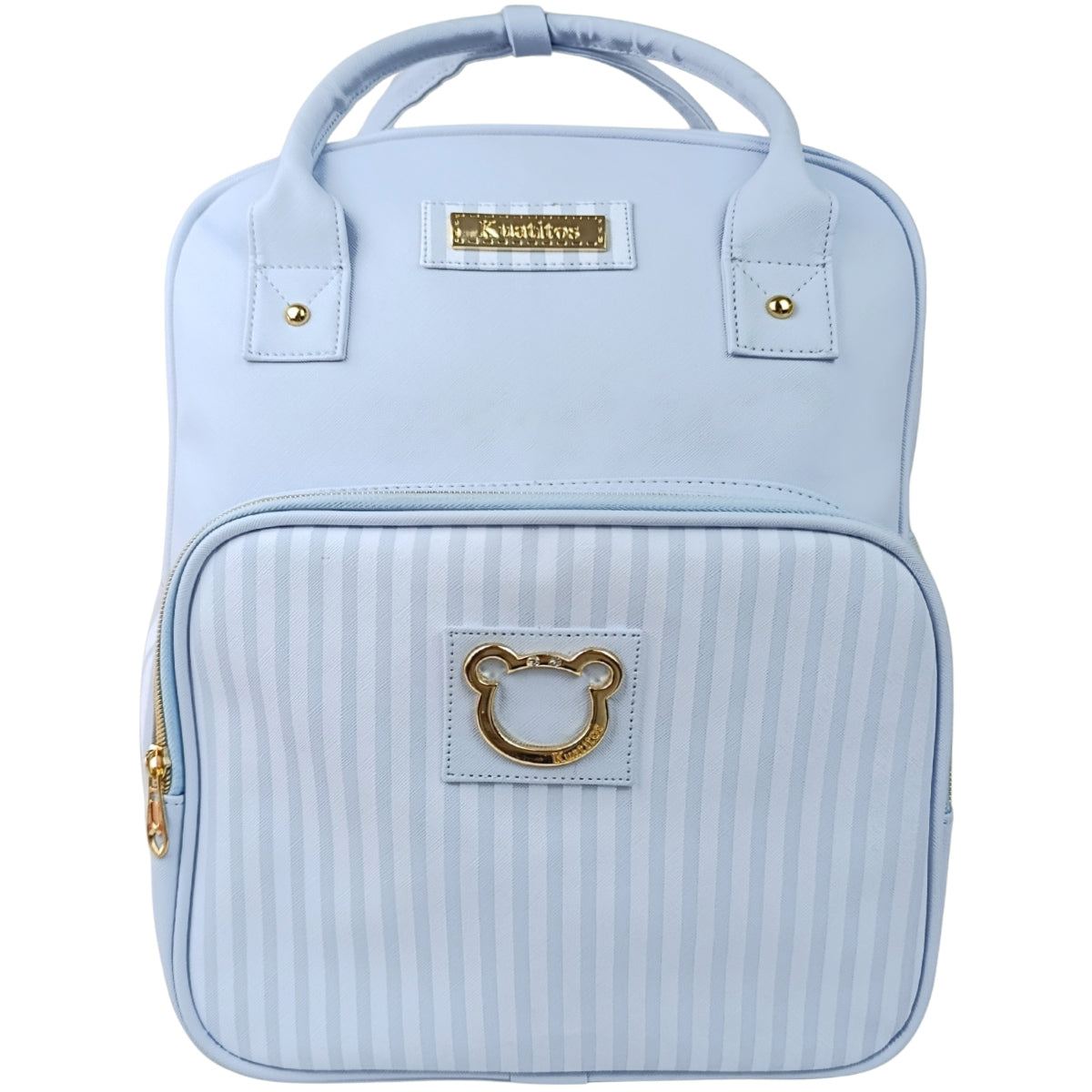 Mochila Pañalera - Rayas - Celeste