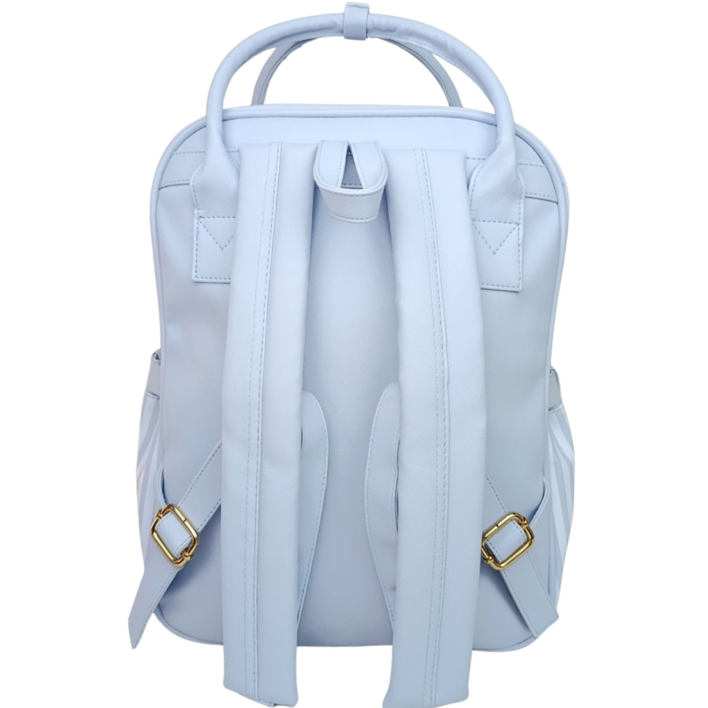 Mochila Pañalera - Rayas - Celeste