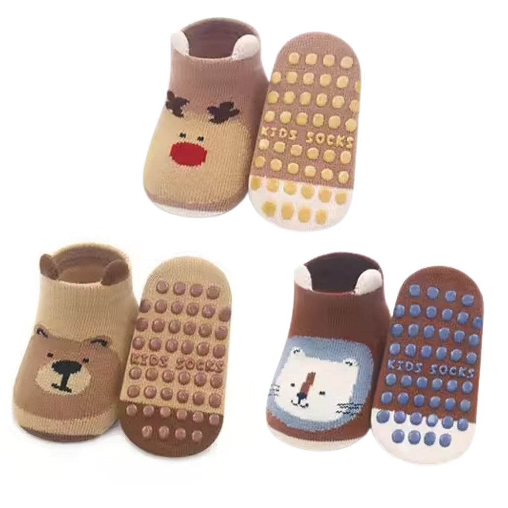 Pack 3 Pares de Calcetines Antideslizantes para Bebé Nino S2328