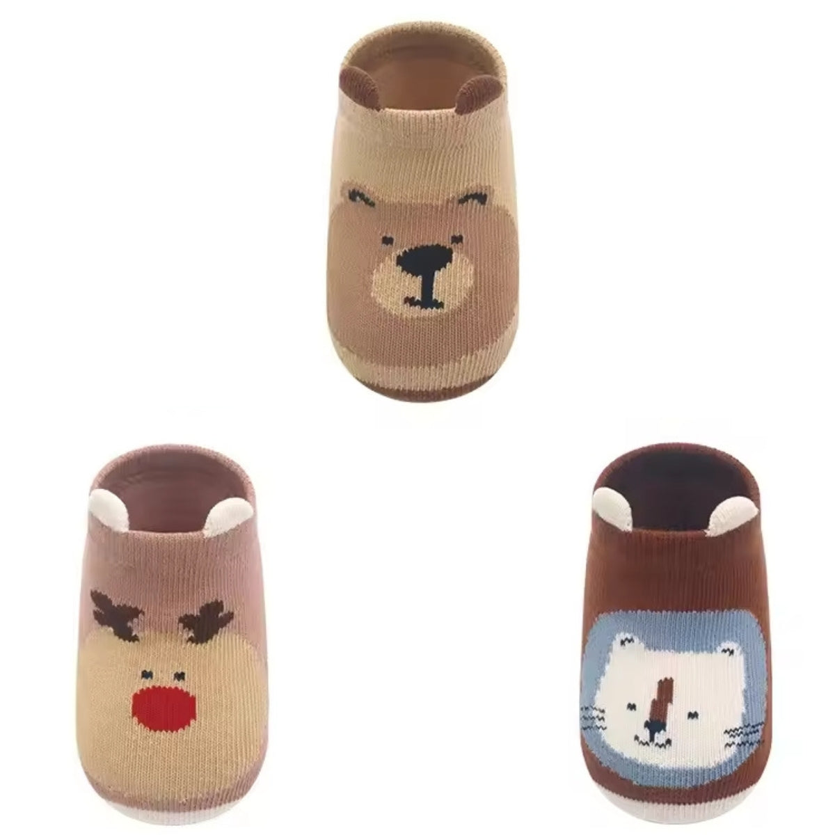 Pack 3 Pares de Calcetines Antideslizantes para Bebé Nino S2328