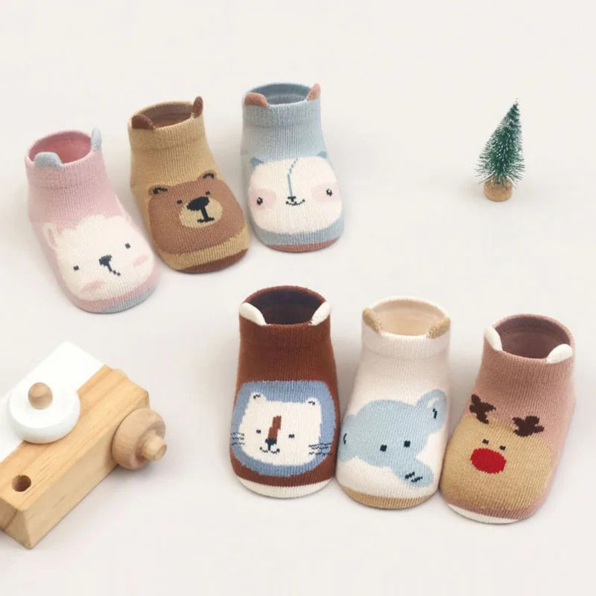 Pack 3 Pares de Calcetines Antideslizantes para Bebé Nino S2328