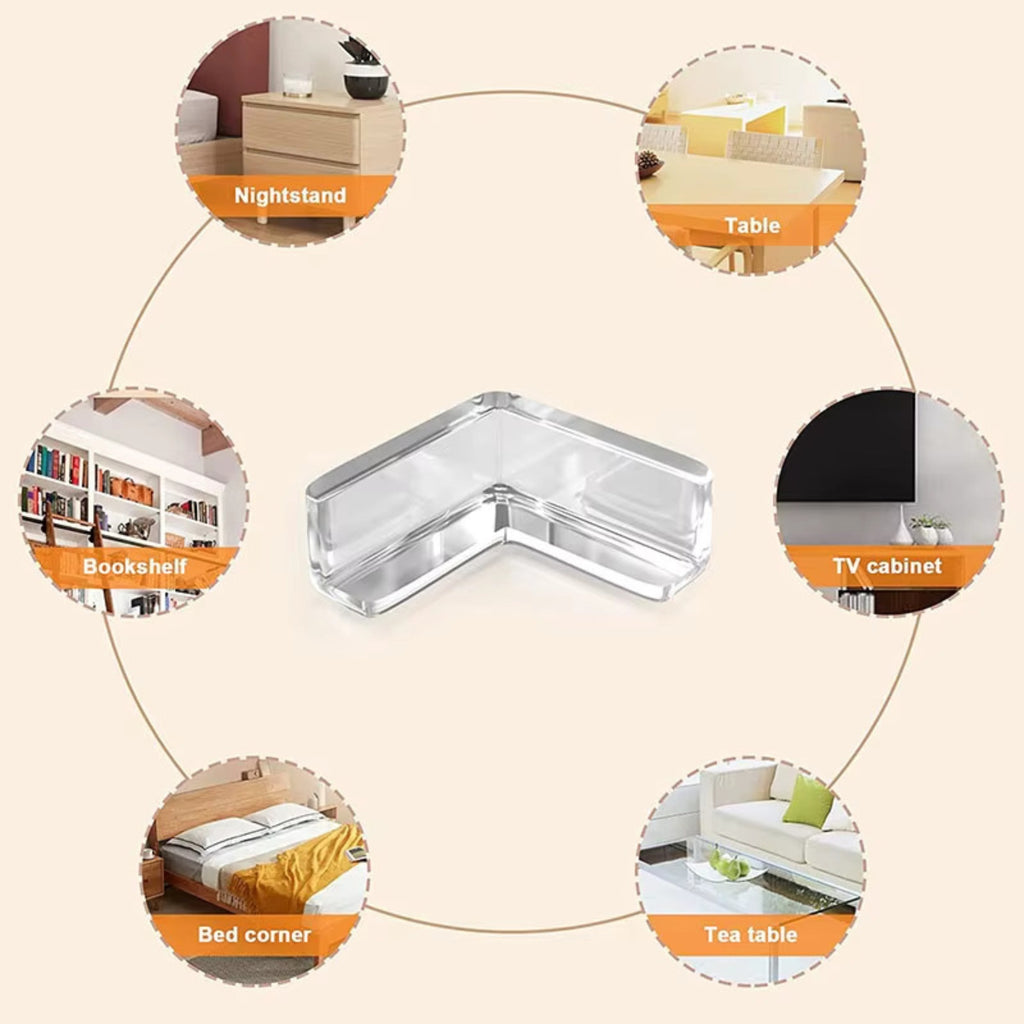 Protector de Esquinas Bebes para Muebles Forma de L - 4x