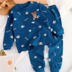 Pijama de Bebé Algodón - Osito Azul