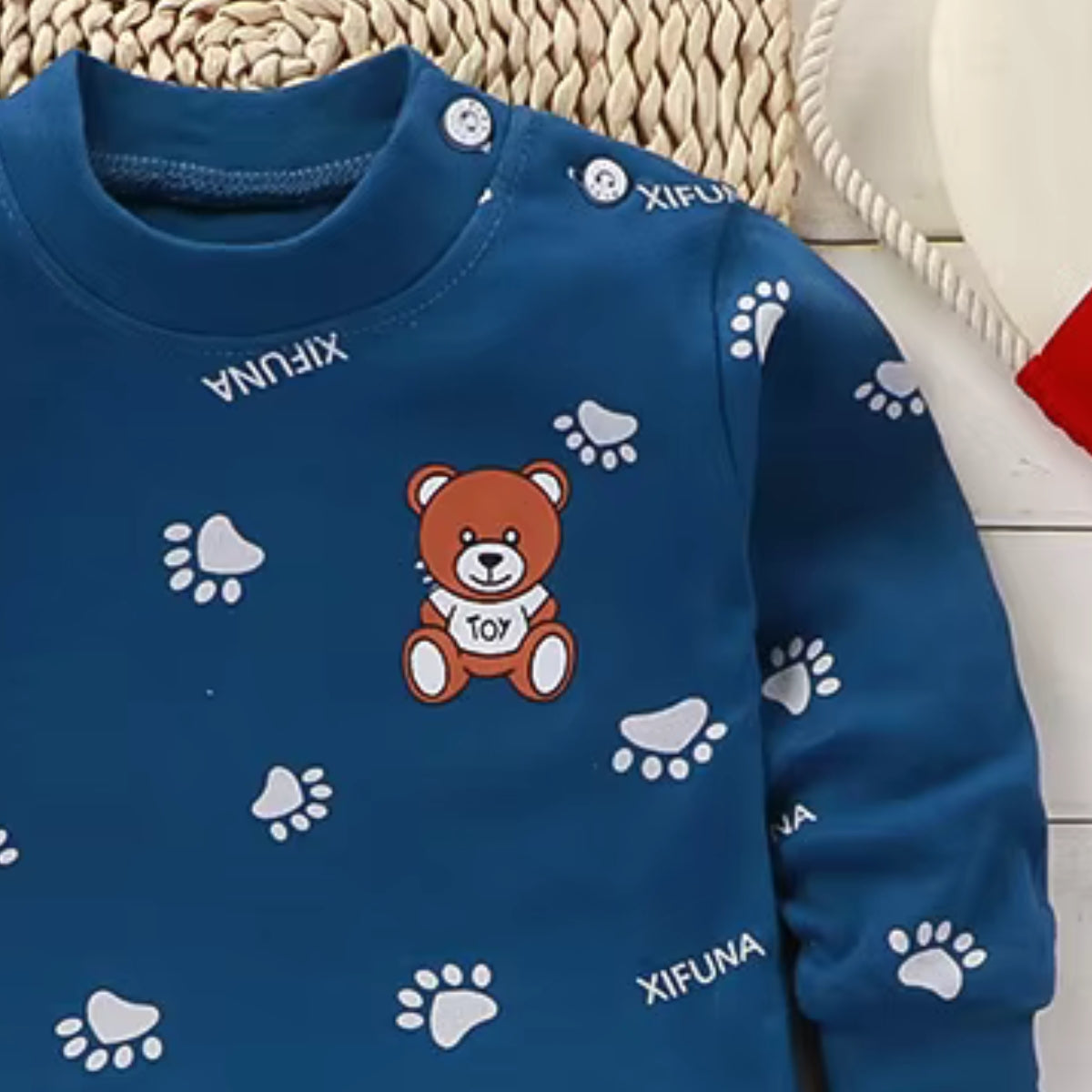 Pijama de Bebé Algodón - Osito Azul