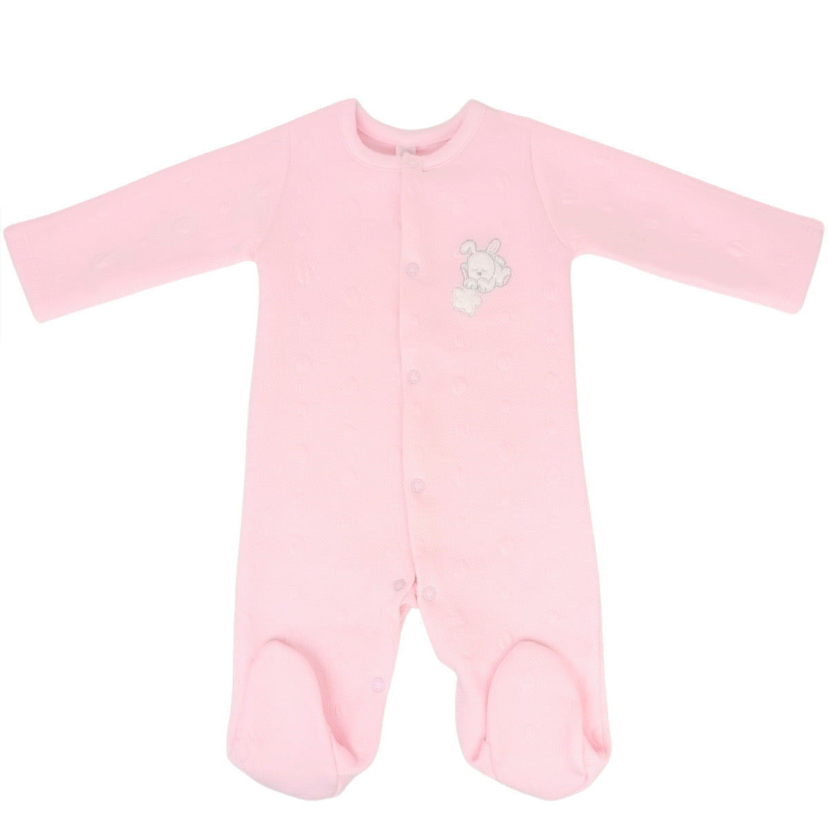Enterizo Bebé Jacquard Rosado - S2356