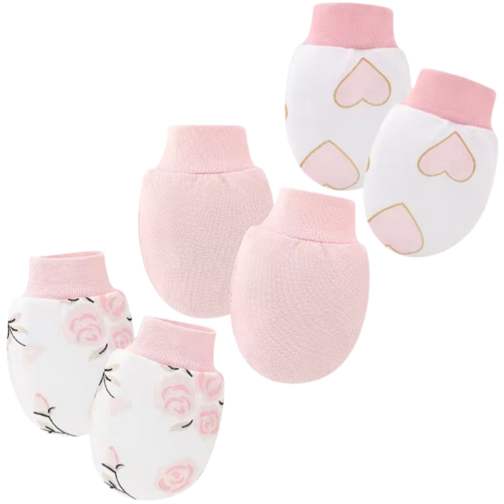 Pack x3 Mitones Antirrasguños para Bebé Niña S2358